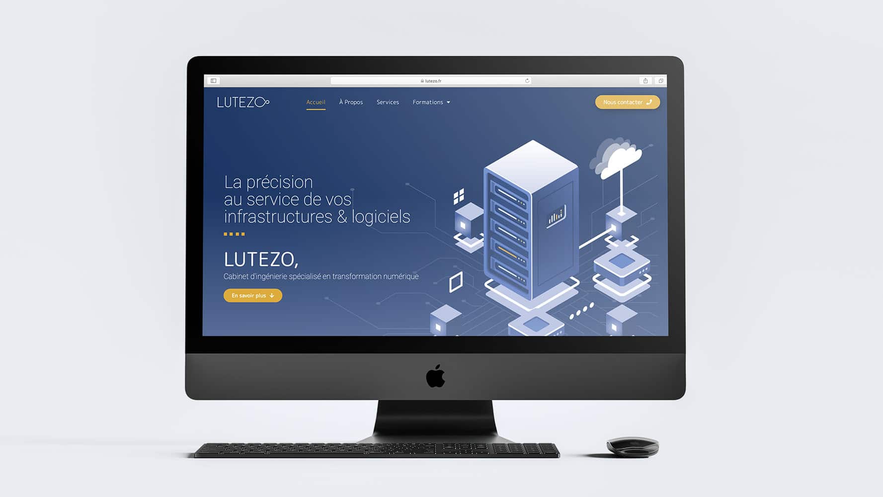 Site internet vitrine designé par JLF Agency pour Lutezo, cabinet de conseil IT