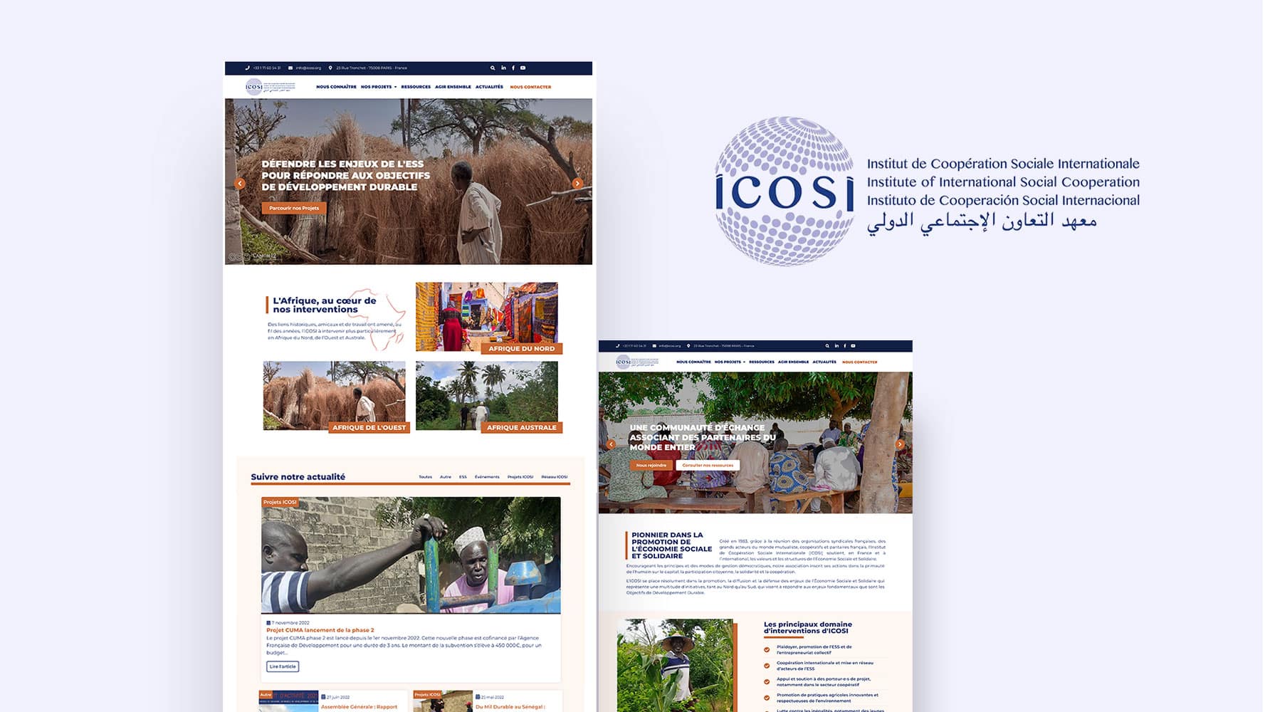 Site internet vitrine ICOSI par JLF Agency